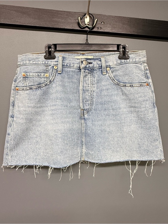 Levi's Dresses & Skirts - Levi's Light Blue Distressed Denim Mini Skirt